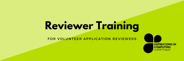 Reviewer training for volunteer application reviewers